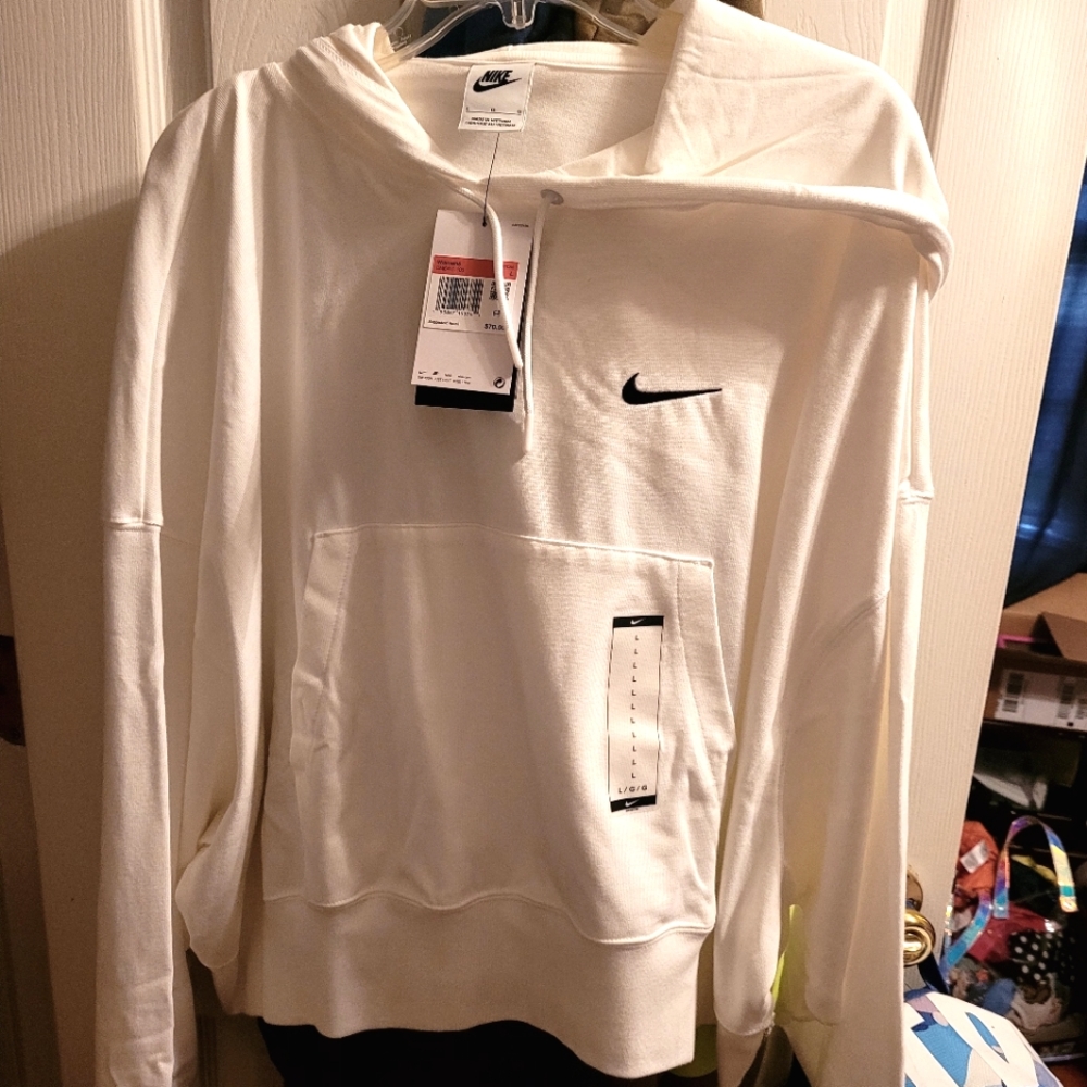 NIKE oversized-hooded pull over